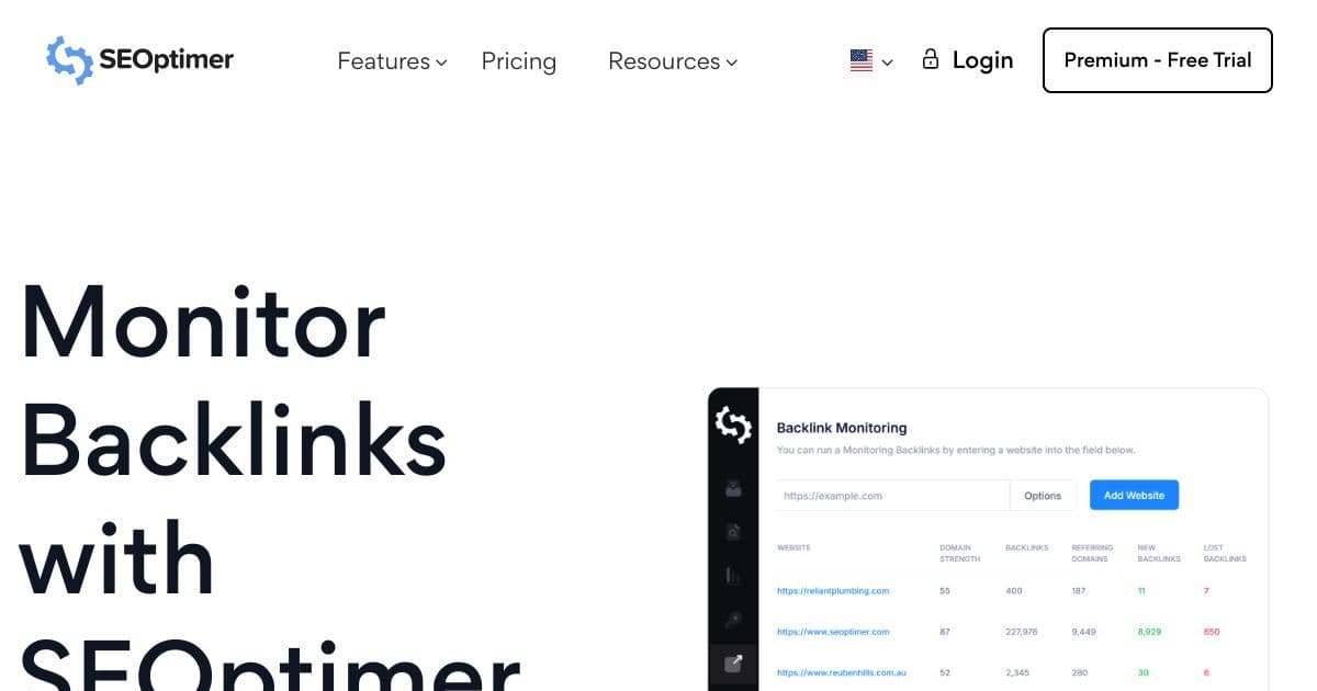 Backlink Monitoring Tool screenshot 1