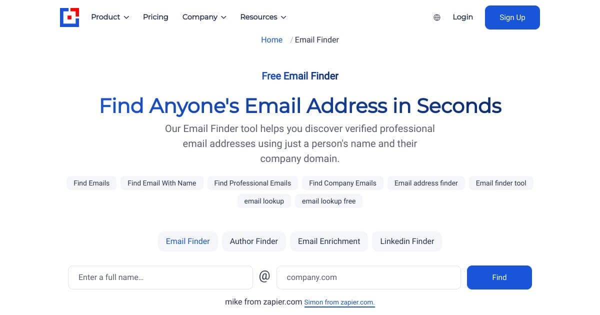 Tomba.io Email Finder screenshot 1