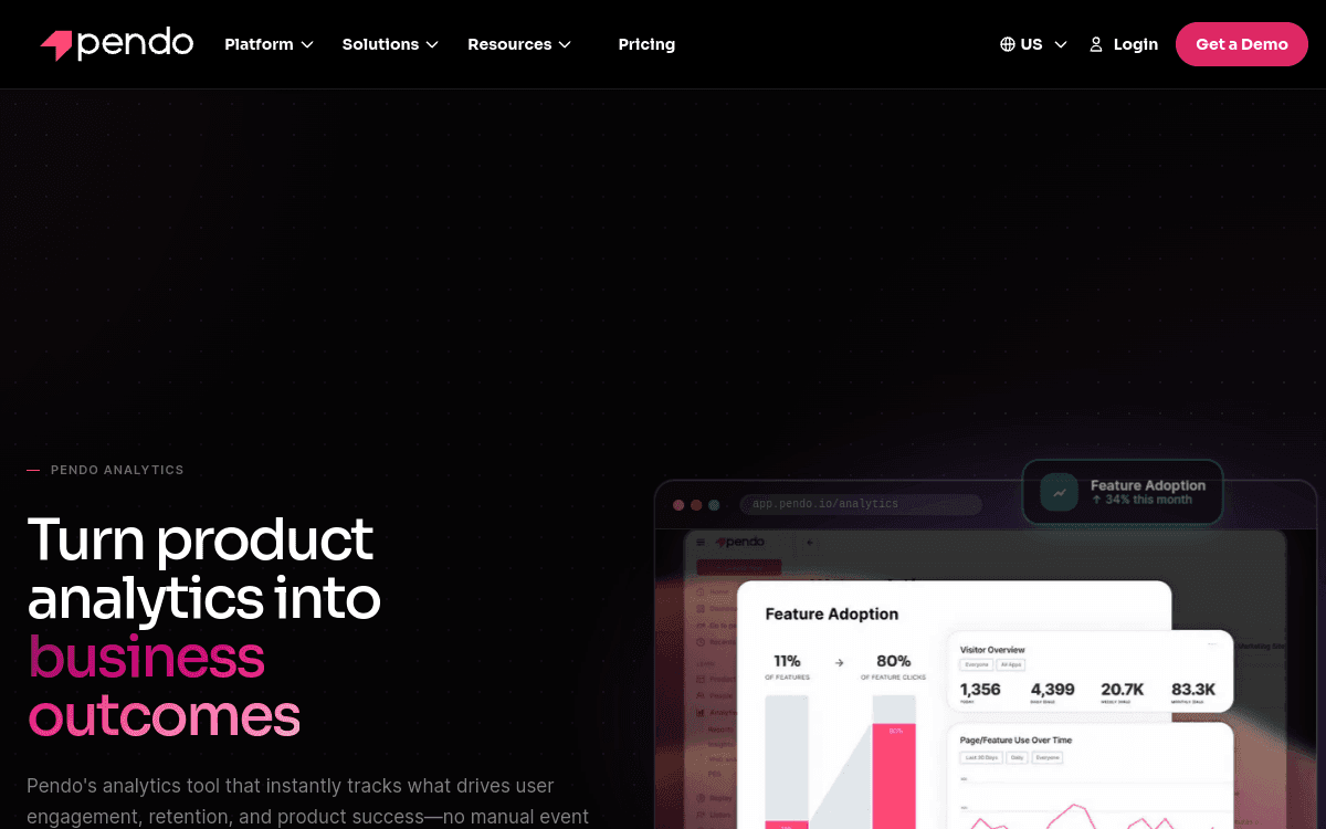 Pendo Analytics screenshot 1