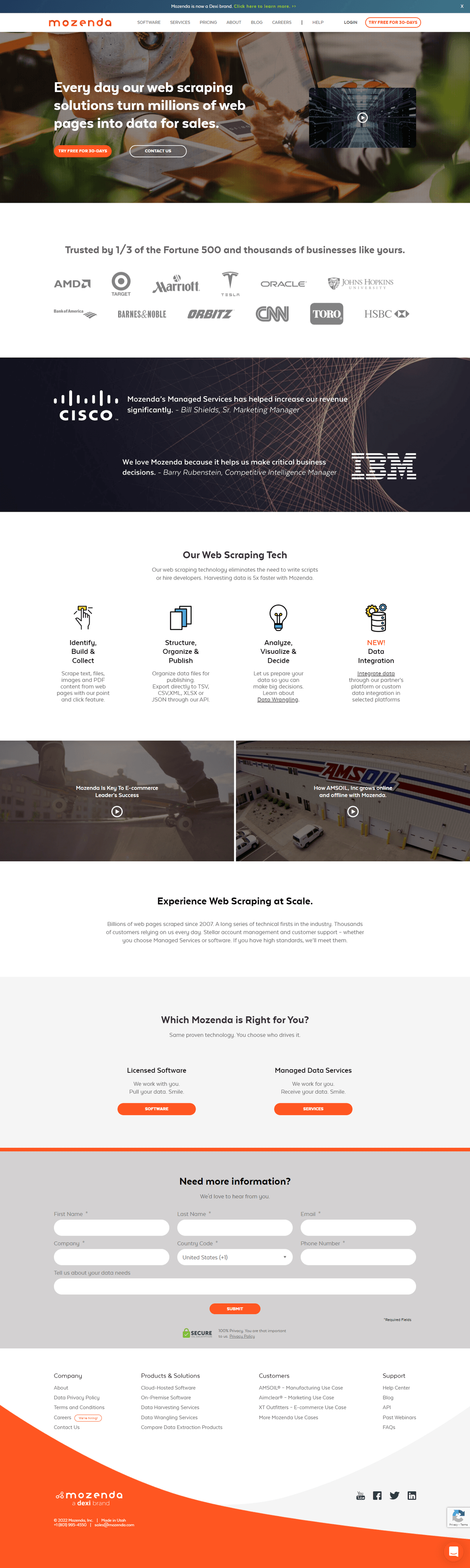 Mozenda screenshot 1