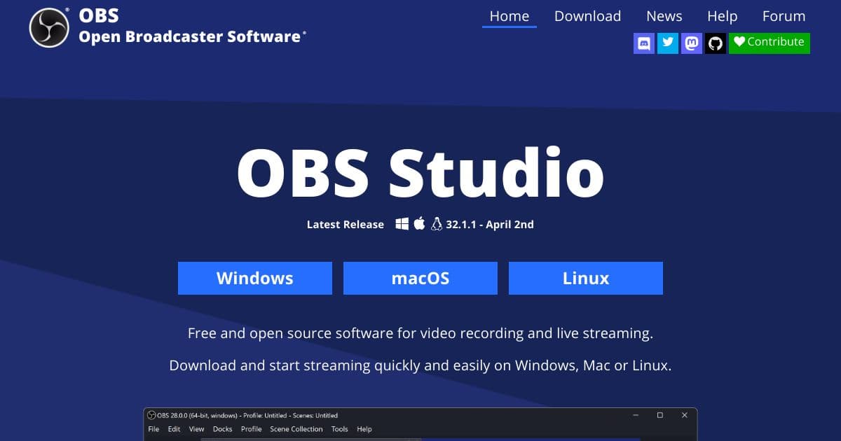 OBS Studio screenshot 1