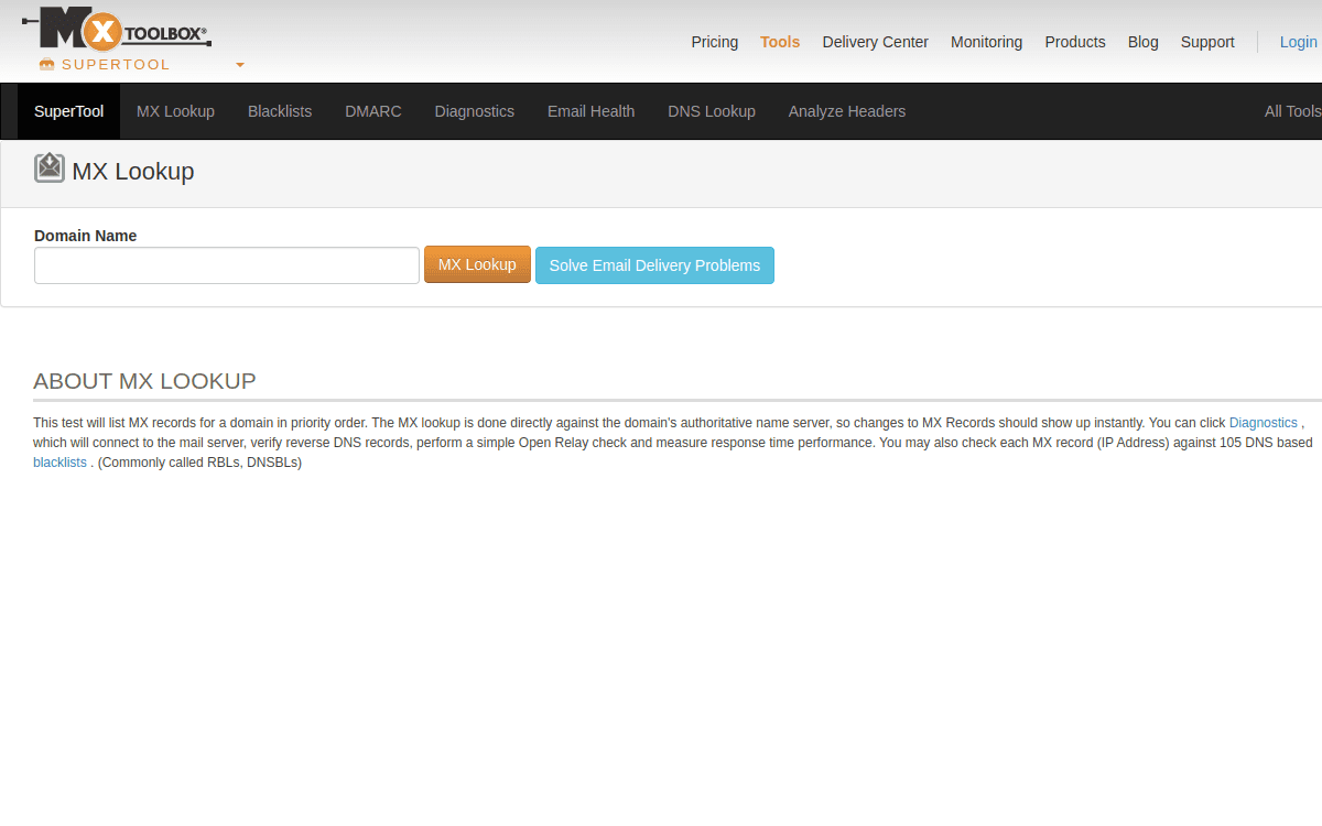 MXToolBox screenshot 1