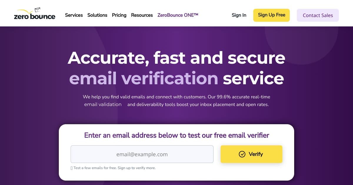 Zerobounce screenshot 1