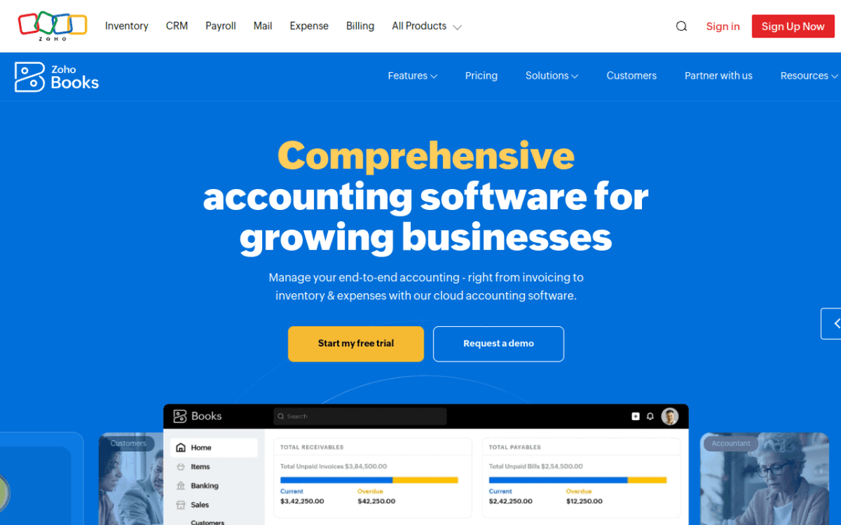 Zoho Books screenshot 1