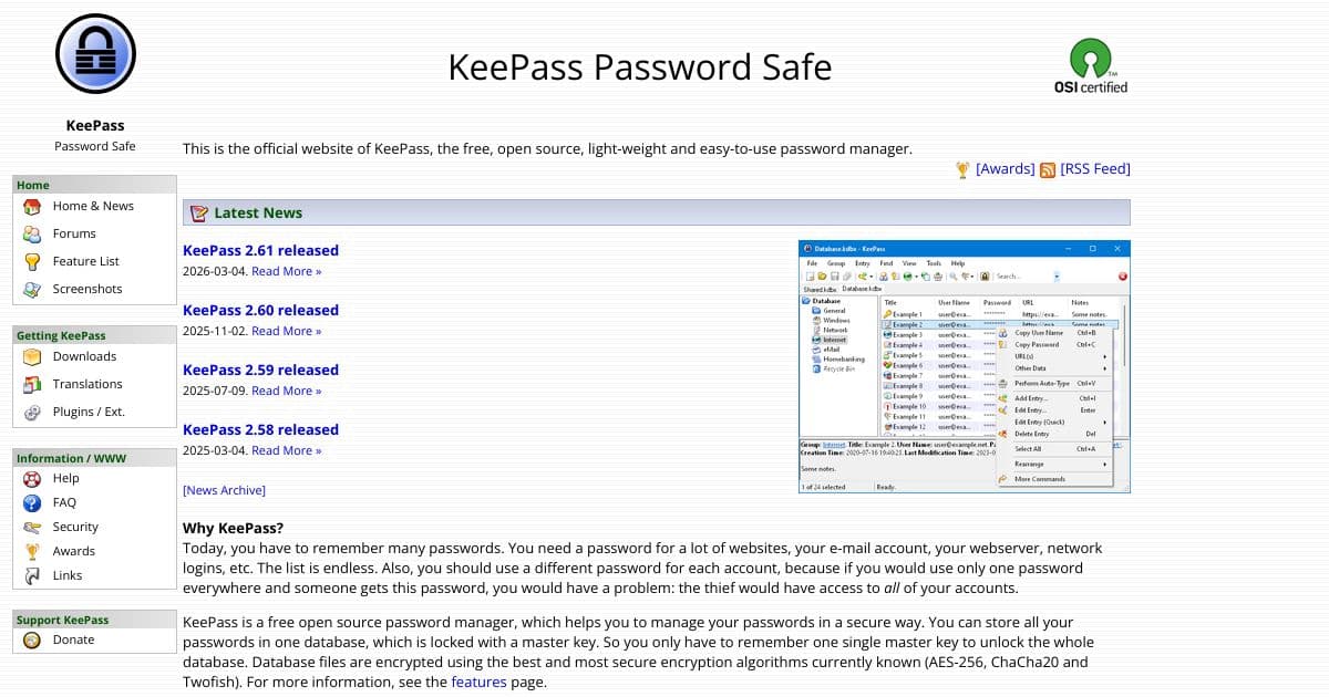 KeePass Password Safe screenshot 1