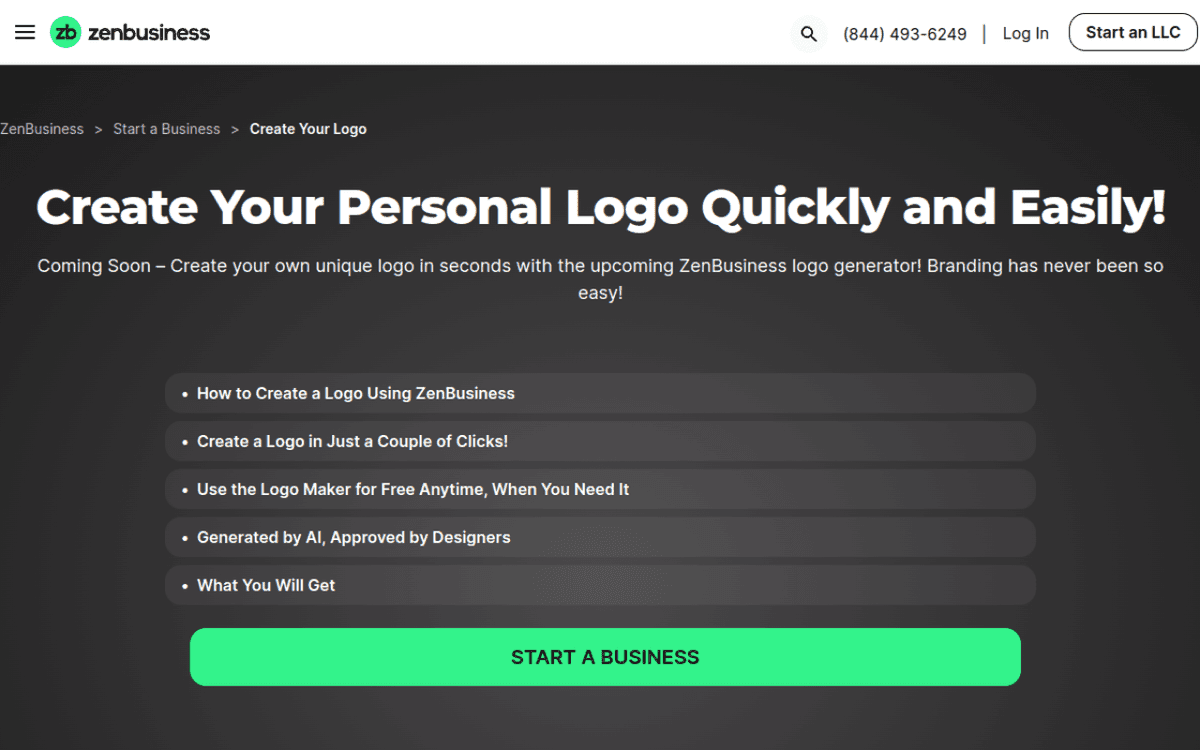 ZenBusiness Online Logo Maker screenshot 1