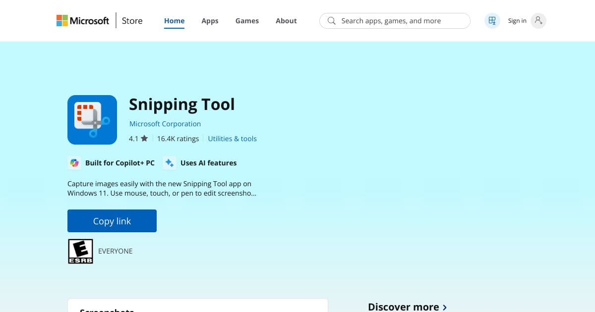 Snipping Tool screenshot 1