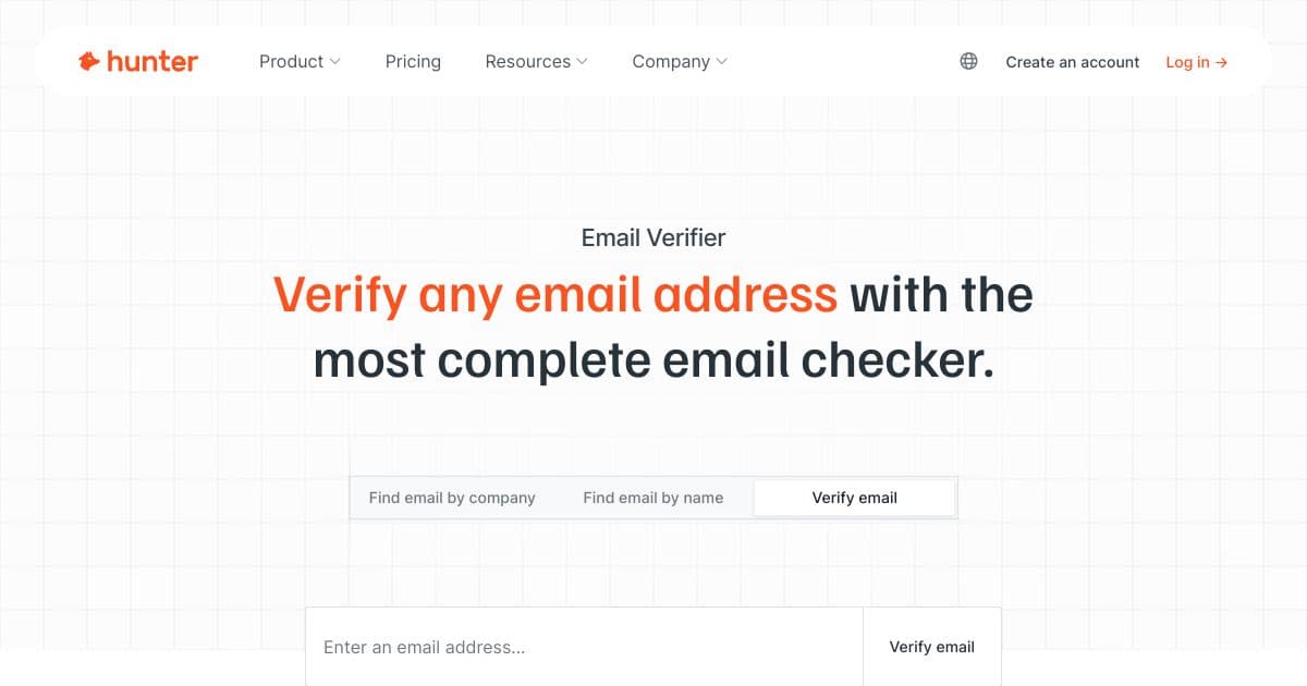 Hunter Email Verifier screenshot 1