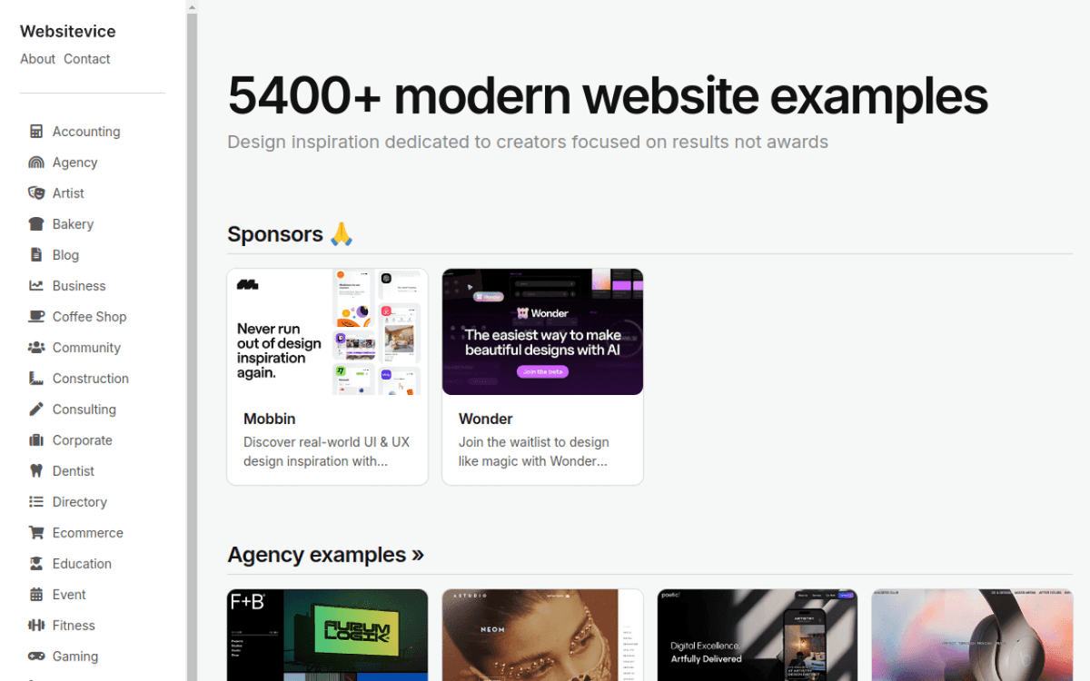 Websitevice screenshot 1