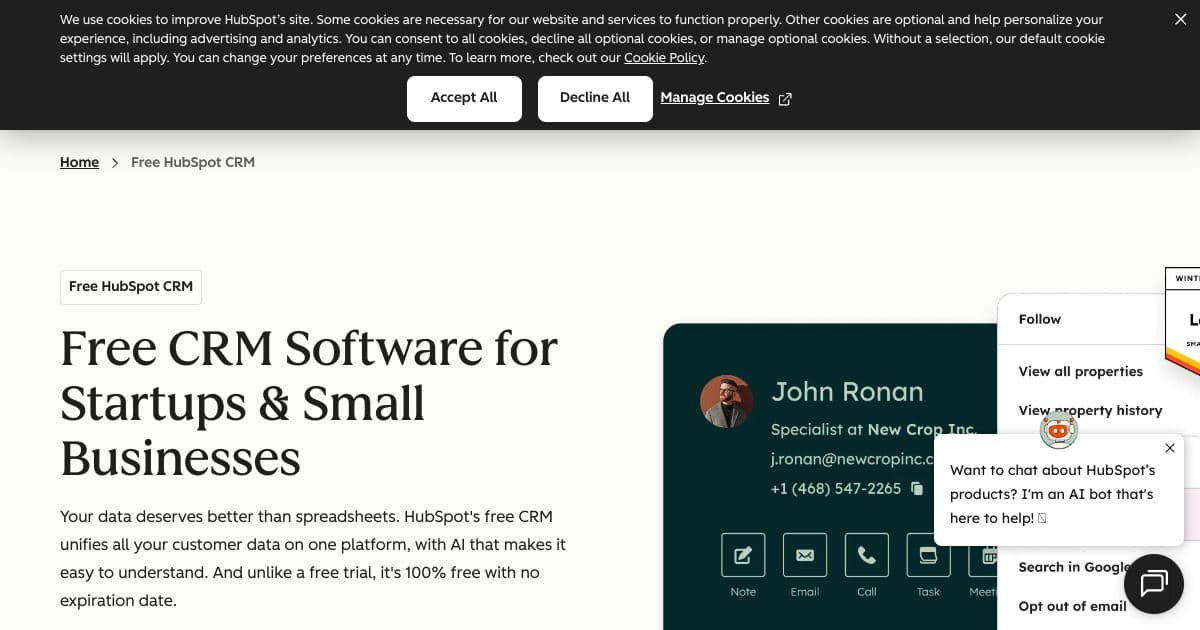 Hubspot CRM screenshot 1