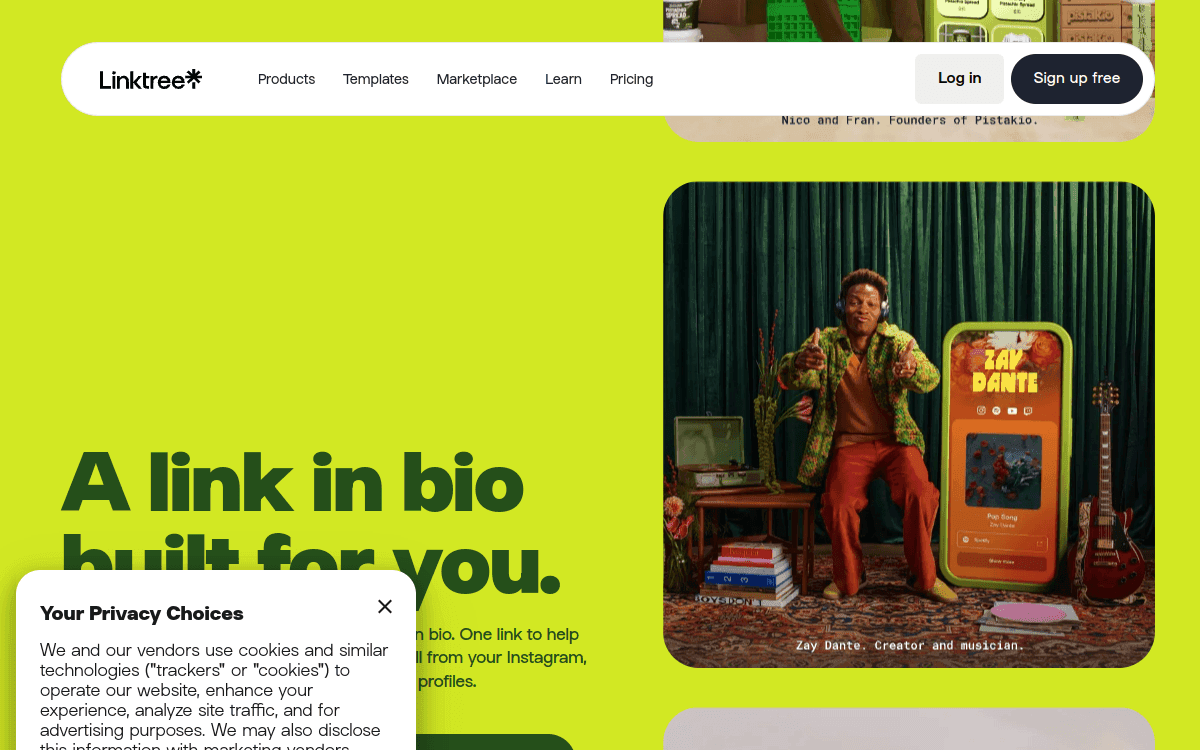 Linktr.ee screenshot 1